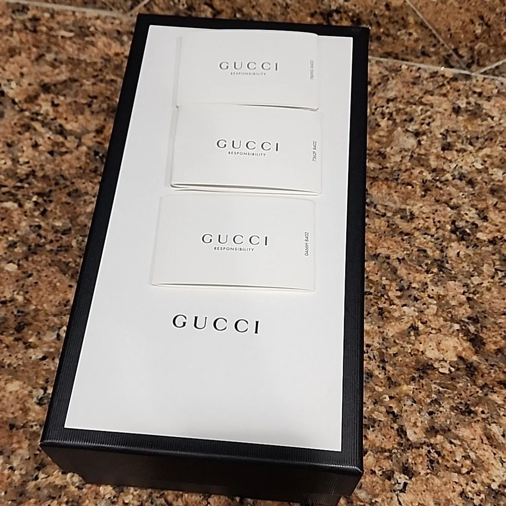 Gucci Madelyn Crystal Logo Cobalt Mules - SZ 40 - Picture 3 of 17